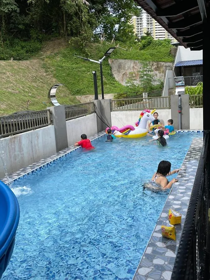 15Pax 3 Bedroom Kids Swimming Pool, Pool Table, Bbq Near Spice Arena, Airport Penang Bayan Lepas Villa